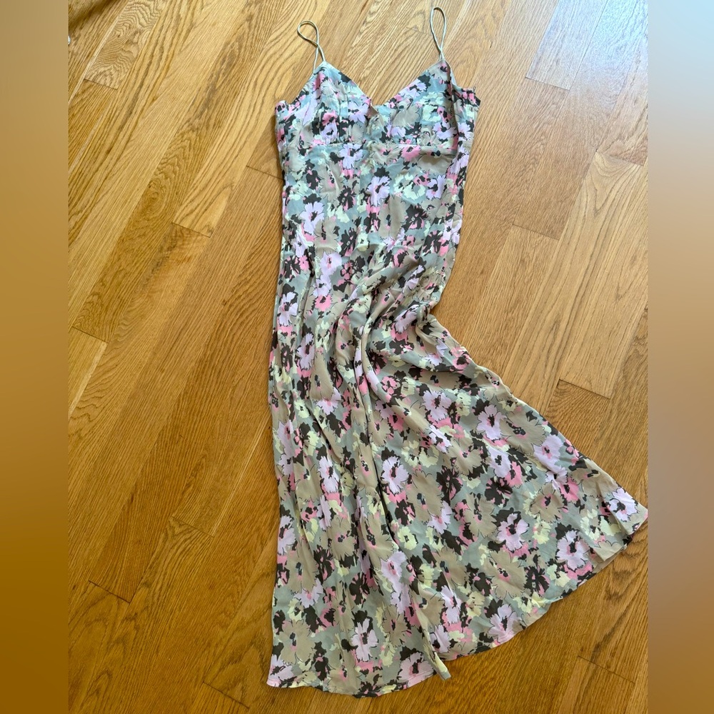 Y2K Vintage Womens Floral Slip Dress Evening Gown by H&M